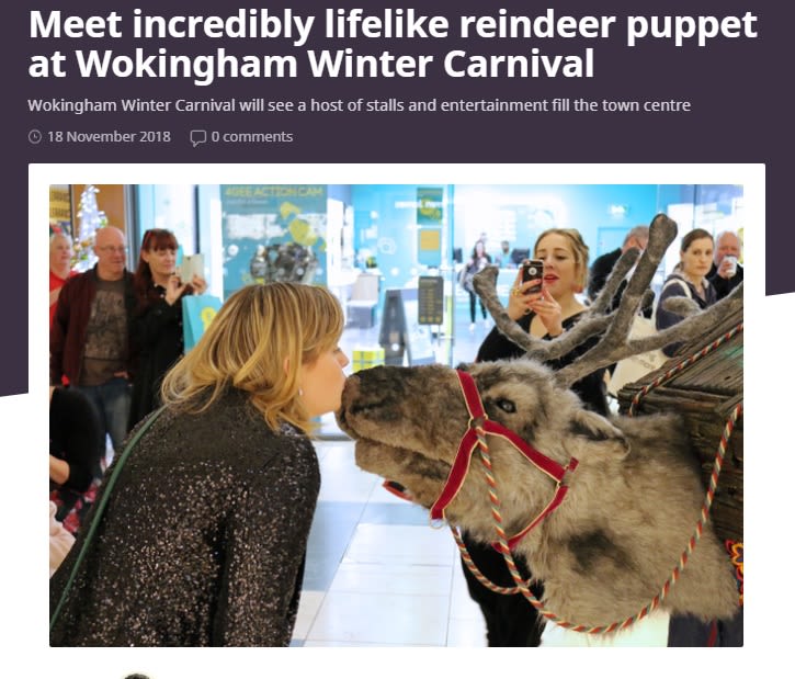 Jingle the puppet reindeer
